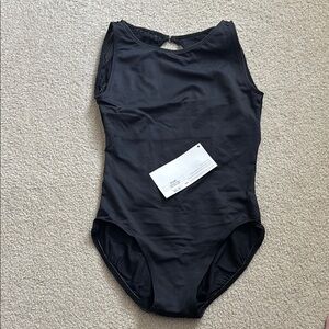 AINSLIEWEAR Chloe black leotard with Kara lace back - size small - NWT